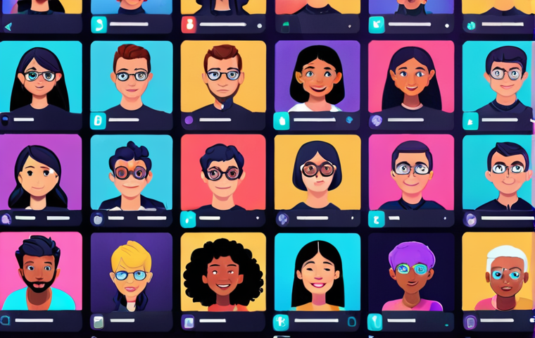 **A vibrant, diverse online community interacting around a digital artwork displayed on a futuristic interface. Focus on the sense of collaboration, shared ownership, and excitement. Include elements like avatars, chat windows, and voting icons to represent decentralized decision-making. Style: Digital art, bright colors, dynamic composition.**